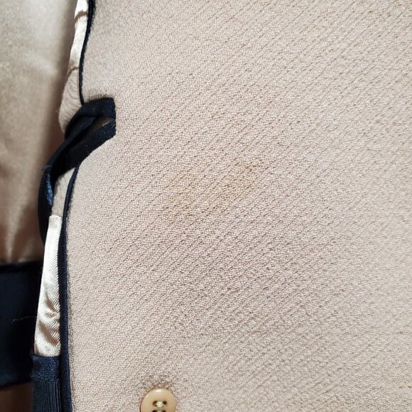 J. Crew Arianna Dusty Pink w/ Navy Collar Contrast TopCoat Wool Blend Size 10 - Picture 12 of 16